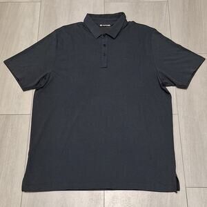 TravisMathew Mens Short Sleeve Polo Shirt Charcoal Grey Performance Golf Size XL